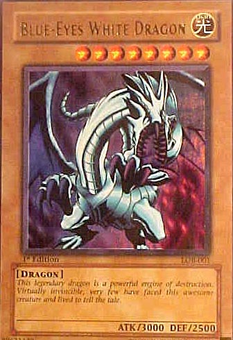 Yu-Gi-Oh Blue-Eyes White Dragon card